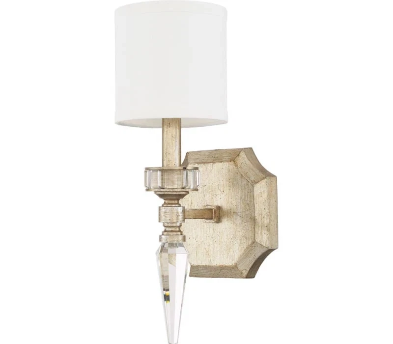 Capital 615011WG-671 Olivia Wall Sconce, 1-Light 60 Watts, Winter Gold