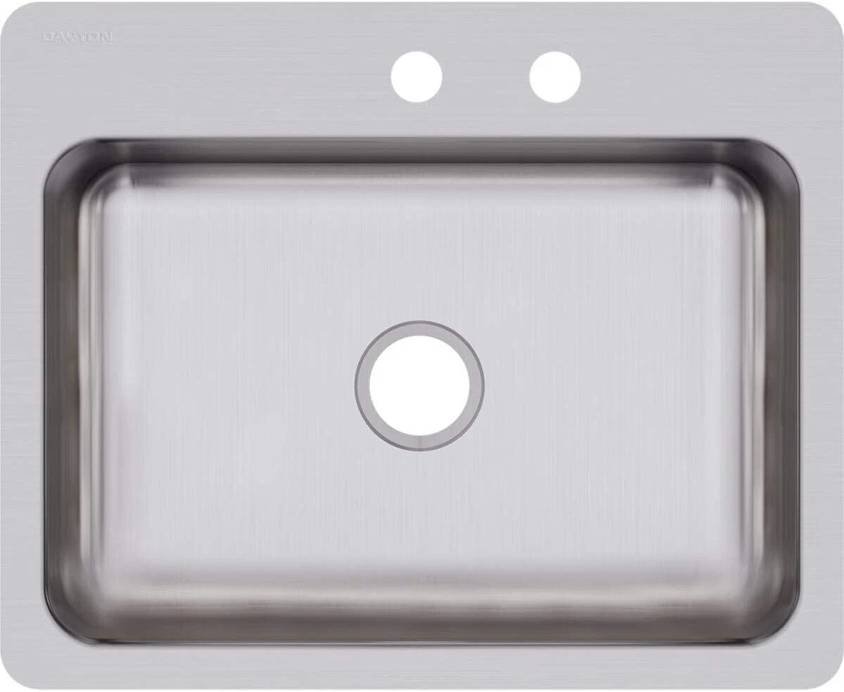 18 Gauge Single Bowl Dual Mount Kitchen Sink Stainless Steel