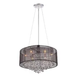 Avenue Lighting HF1505-BLK Riverside Dr. Semi-Flush Mount Black Organza Silk