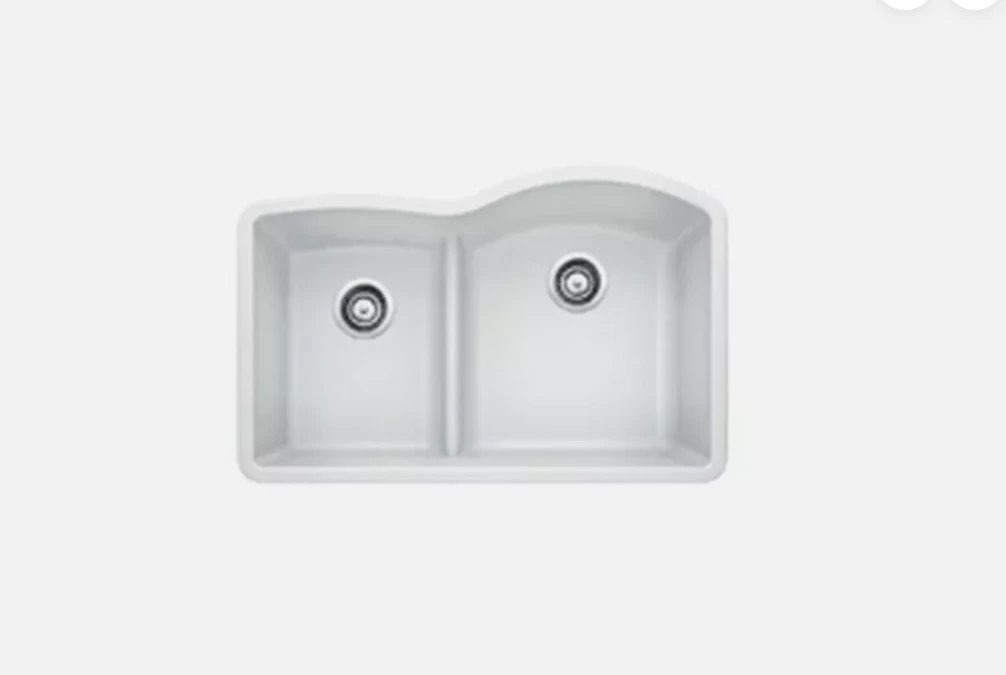 Blanco B441603  Diamond 1.75 Low Divide Under Mount Reverse Kitchen Sink, Large,