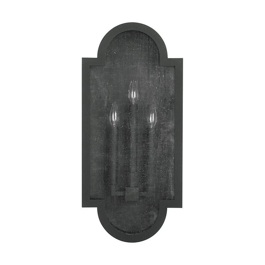 Capital Lighting Monroe 3-Light Wall Mount, Black - 934531BK