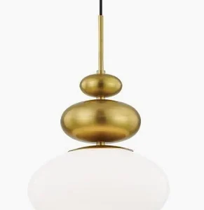 MITZI HUDSON VALLEY LIGHTING H347701-AGB Elsie Pendants, 1-light, 60W, Aged B...