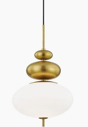 MITZI HUDSON VALLEY LIGHTING H347701-AGB Elsie Pendants, 1-light, 60W, Aged B...