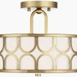 Savoy House 2-Light 10" Ceiling Light, Natural Brass/Milk - M60015NB