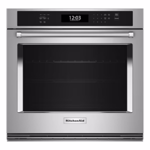 KitchenAid 30 inch Single Electric Wall Oven with Air Fry Single-fan and Self-cleaning ( Stainless Steel with PrintShield Finish ) Model #KOES530PPS