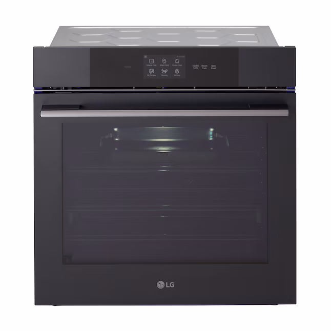 LG 24 inch Single Electric Wall Oven with Air Fry Single-fan and Self-cleaning ( Matte Black ) Model #WSED3067M