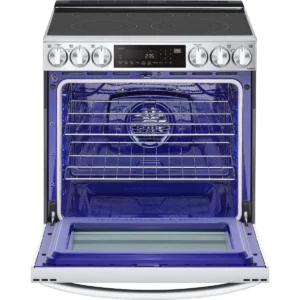LG LSEL6335FE 30 Inch Smart Slide-In Electric Range with 5 Radiant Elements, 6.3 Cu. Ft. Oven Capacity, ProBake Convection®, Storage Drawer, InstaView ™ Window, Easy Clean, Self Clean, Energy Star Certified and Sabbath Mode - Image 4